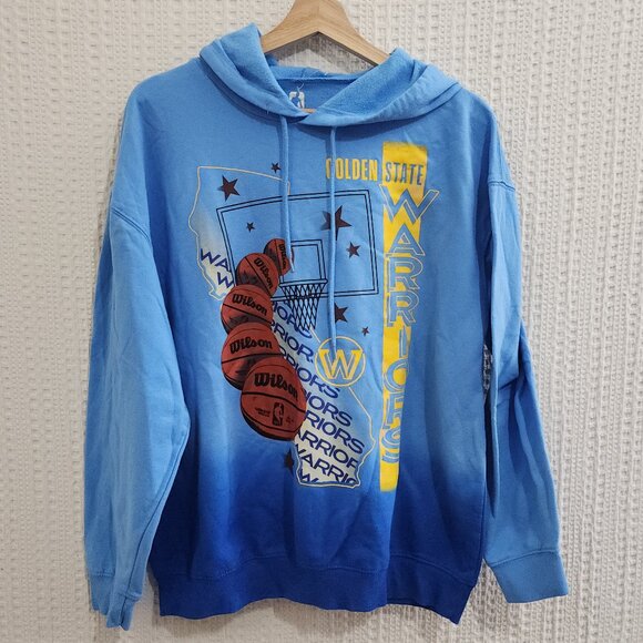 NBA Golden State Warriors Oversize Graphic Hoodie Sweatshirt Women's Large - Picture 1 of 10